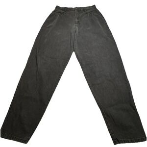 Vintage Cherokee Black High Waisted Pleated Tapered Jeans Made in USA FW0210X 12